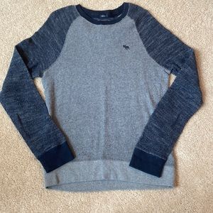 Grey/Navy blue Abercrombie & Fitch mens sweater